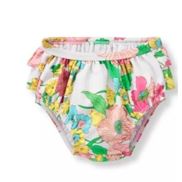 Janie and Jack FLORAL SWIM DIAPER‎ COVER Sz 12-18M - Picture 1 of 6